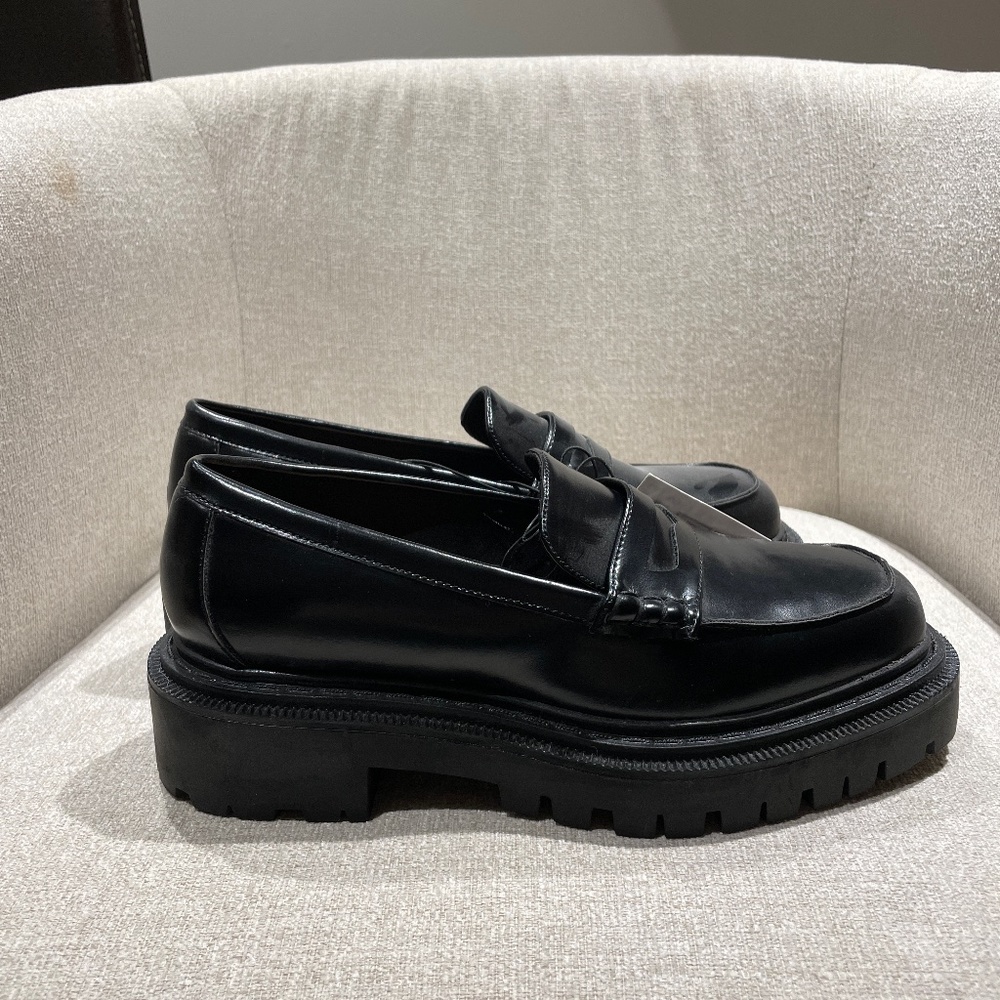 Black loafers